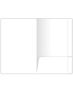 6 x 9 Half Size Presentation Folders - One Pocket - 2.75 inch - Reinforced Edge - White Smooth 80#