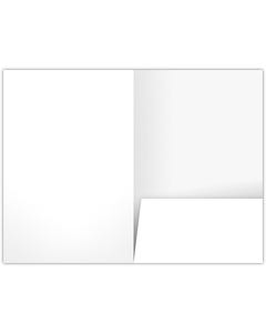6 x 9 Half Size Presentation Folders - One Pocket - 3 inch - White Smooth 80#