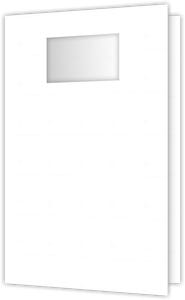 Legal 9 x 15.5 Report Covers Folders - One piece - 2 x 4 window - White Smooth 80#
