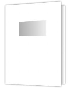 Window Front Cover Two Pocket Presentation Folders - 9 x 12 - White Smooth 80# - Recycled
