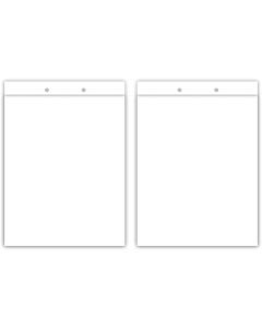 9 x 11.25 Two Piece Report Covers Folders - 1 inch capacity flap for paper fastener - White Smooth 80# - Recycled