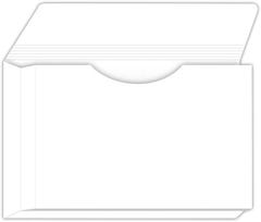 9.5 x 11.75 File Jacket - No pocket - Full Length Reinforced 0.5 inch Top Tab with a 1.5 inch unsealed expansion Gusset - White Smooth 80# - Recycled