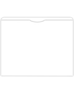 9.5 x 11.75 Glued sides File Jacket - 0.5 inch Top tab not reinforced - White Smooth 80# - Recycled