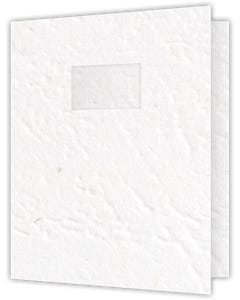 Staple Cover 8.5625 x 11.25 Report Covers Folders - 2 x 4 window - White Cordwain 90#