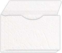 9.5 x 11.75 File Jacket - No pocket - Full Length Reinforced 0.5 inch Top Tab with a 1.5 inch unsealed expansion Gusset - White Cordwain 90#