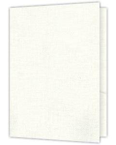 9 x 12 Two Pocket Specialty Folders - 5 inch - Wavy Pockets - White Hopsack 90#