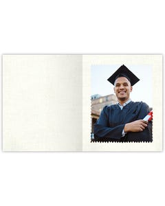 8 x 10 Portrait Photo Holders - holds 8 x 10 - 9.5 x 7.5 viewable area - decorative cut edges around viewing area - White Hopsack 90#