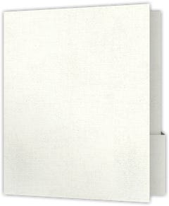 9.5 x 12 Two Pocket Capacity Folders - 4 inch Tall 0.25 inch Deep box pockets with 0.5 inch Double Score Spine - White Hopsack 90#