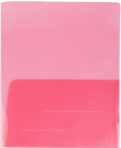 Red Plastic Regular Weight Folders