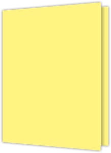 9.75 x 14.5 Two Pocket Presentation Folders - 4.5 inch - Reinforced Edges - Canary Smooth 140#