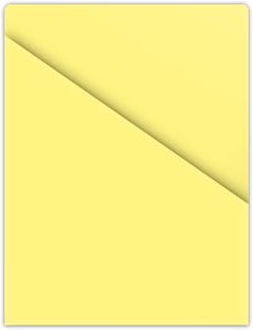 Angled 1 Pocket Page - Letter Size 9 x 11.5 - Canary Smooth 140#