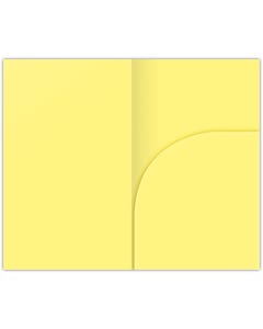 2.75 x 4.5 One 3 inch tall curved pocket glued outer edge Key Card Card Holders - Canary Smooth 140#