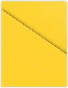 Angled 1 Pocket Page - Letter Size 9 x 11.5 - Lemon Drop Vellum 100#