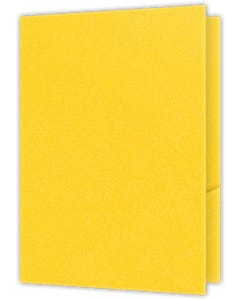 9 x 11.875 Two Pocket Specialty Folders - 4.5 inch - Diagonal - Lemon Drop Vellum 100#