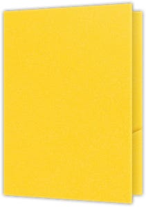 9 x 11.875 Two Pocket Specialty Folders - 4.5 inch - Diagonal - Lemon Drop Vellum 100#