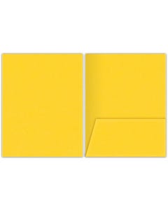 9 x 12 Two Piece Report Covers Folders - 4 inch Pocket on back cover - Lemon Drop Vellum 100#