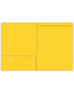Staple Tab 9 x 12 File Tab File Folders - One pocket Folder with Document tab with a 3.5 inch tall left pocket and 0.25 inch double score spine with a 0.5 fold over document tab to staple in documents - Lemon Drop Vellum 100#