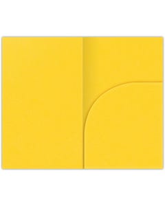 2.75 x 4.5 One 3 inch tall curved pocket glued outer edge Key Card Card Holders - Lemon Drop Vellum 100#