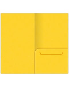 3.375 x 6 One 2.5 inch tall Right pocket glued outer edge Key Card Card Holders - Lemon Drop Vellum 100#