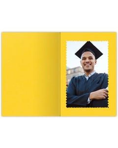 4 x 6 Portrait Photo Card Holders - holds 4 x 6 Photo - 5.25 x 3.25 viewable area - decorative cut edges around viewing area - Lemon Drop Vellum 100#