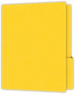 9 x 12 Two Pocket Capacity Folders - 4 inch Tall 0.5 inch Deep box pockets with 1 inch Double Score Spine - Lemon Drop Vellum 100#