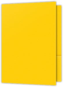 9.5 x 12 Two Pocket Presentation Folders - 4 inch - 0.375 Doublescore spine - Yellow Vellum 80#