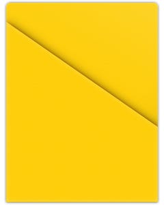 9 x 11.5 Angled Pocket Pocket Page Folders - Yellow Vellum 80#