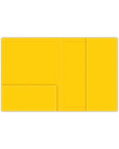 9 x 12 Conformer Vertical Pocket Folders - 4 inch horizontal and 5 inch w Vertical Pocket - Yellow Vellum 80#
