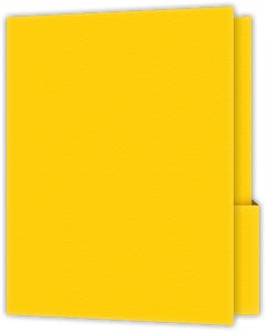 9 x 12 Two Pocket Capacity Folders - 4 inch Tall 0.5 inch Deep box pockets with 1 inch Double Score Spine - Yellow Vellum 80#