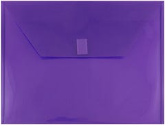 Purple Letter Booklet 9 3/4 x 13 VELCRO Brand Closure Plastic Envelope