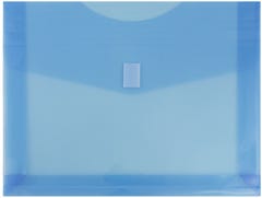Blue 9 3/4 x 13 2 inch Expansion VELCRO Brand Closure Plastic Envelope