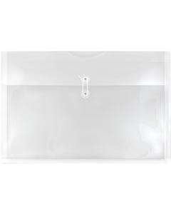 Clear 12 x 18 Booklet Button String Plastic Envelope