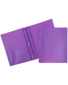 Purple Plastic Pop with Clasp Folders