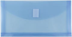 Blue #10 Business 5 1/4 x 10 VELCRO Brand Closure Plastic Envelope