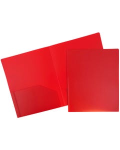 Red Plastic Heavy Duty Folders