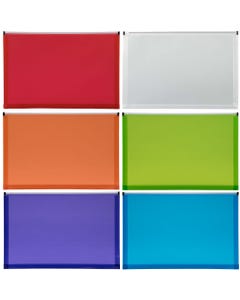 9 3/4 x 14 1/2 Booklet Plastic Envelopes with Zip Lock - Assorted - Pack of 6