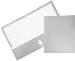 Silver Glossy 3 Hole Punch Folders