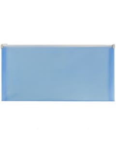 Blue #10 Business 5 1/4 x 10 Zip Closure Plastic Envelope