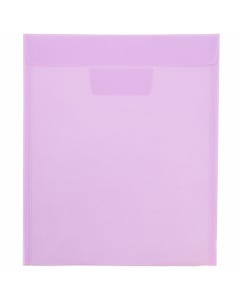 Lilac Letter Open End 9 3/4 x 11 3/4 Tuck Flap Plastic Envelope