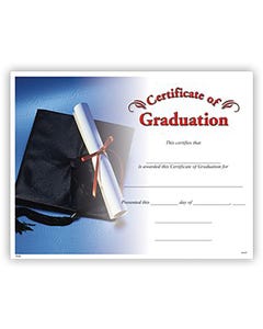 "Graduation" Preprinted 8 1/2 x 11 Certificate