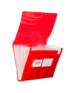 Letter Size 9 x 13 13 pocket Expanding File - Red